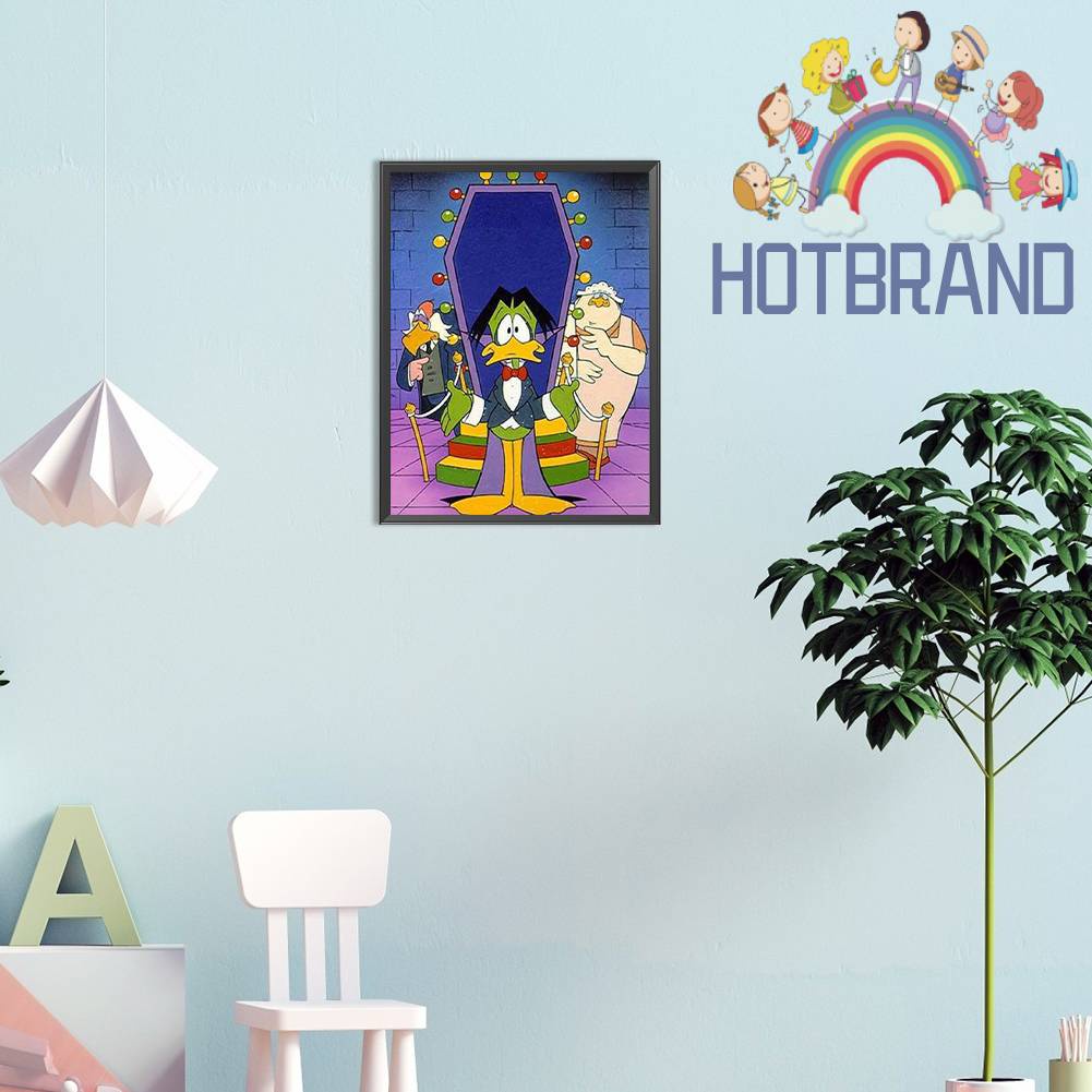 Tranh Đính Đá Kim Cương Toàn Bộ 5D DIY Hình Vẽ Vịt Đếm