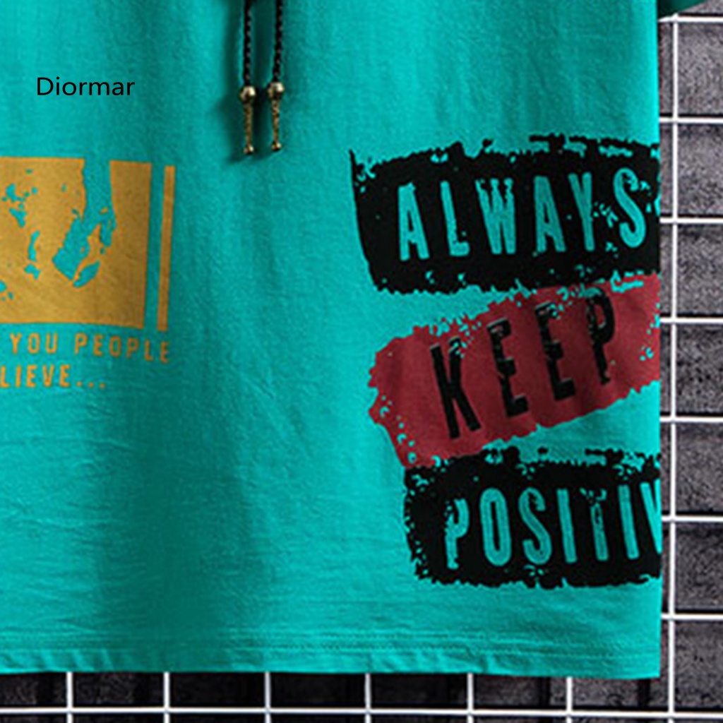 Áo Thun Tay Ngắn Cổ Tròn Dáng Rộng Thoáng Khí In Chữ Phong Cách Hip Hop Thời Trang Mùa Hè Cho Nam