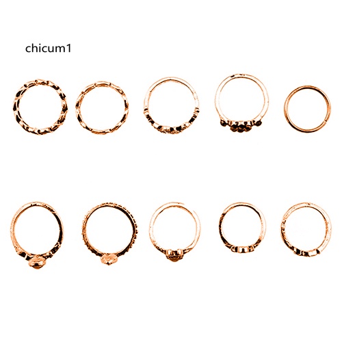 Set 10 Nhẫn Đeo Khớp Ngón Tay Phong Cách Vintage