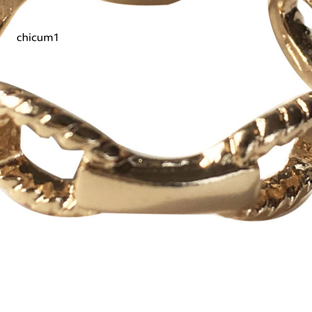 Nhẫn Hợp Kim Thiết Kế Rỗng Đơn Giản Có Thể Điều Chỉnh Kích Thước