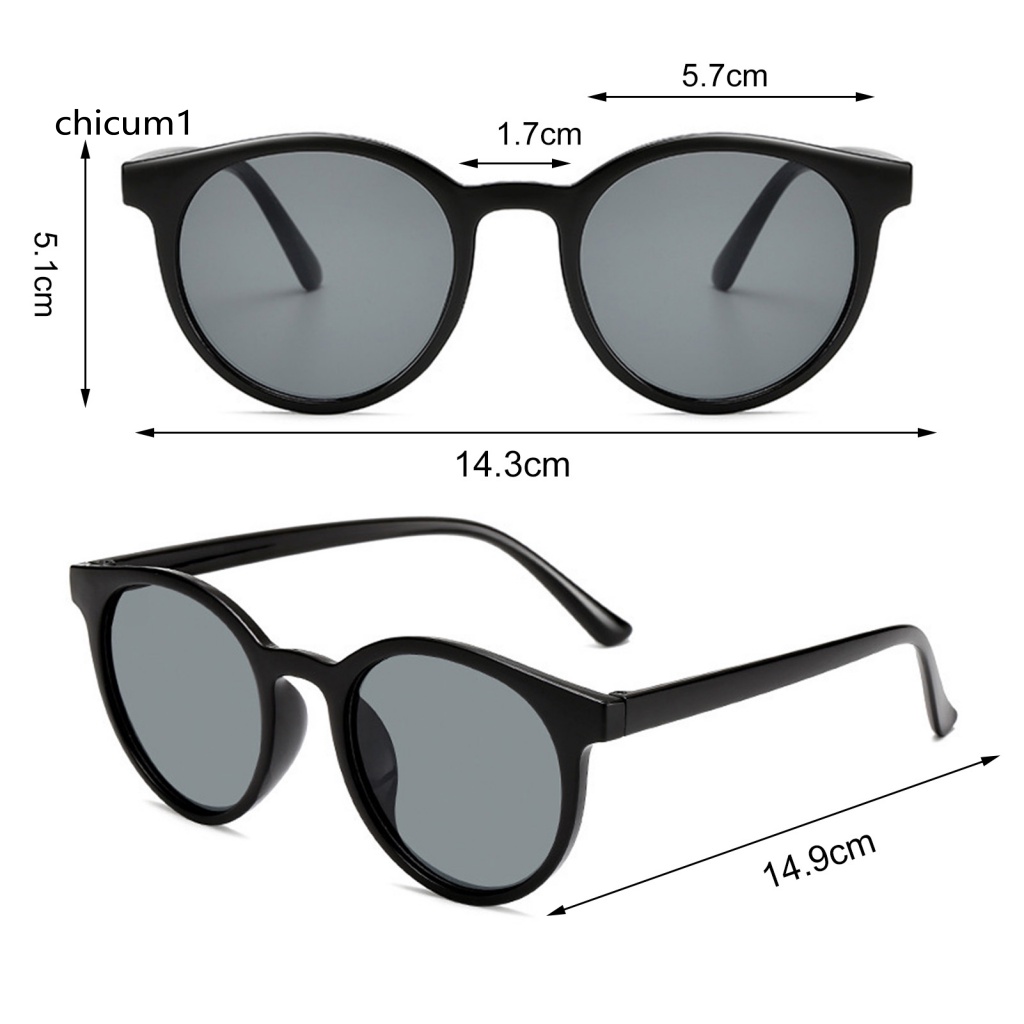 Cc Kính Mát Gọng Tròn Chống Tia UV Không Dễ Rơi Tầm Nhìn Rộng Phong Cách Cổ Điển