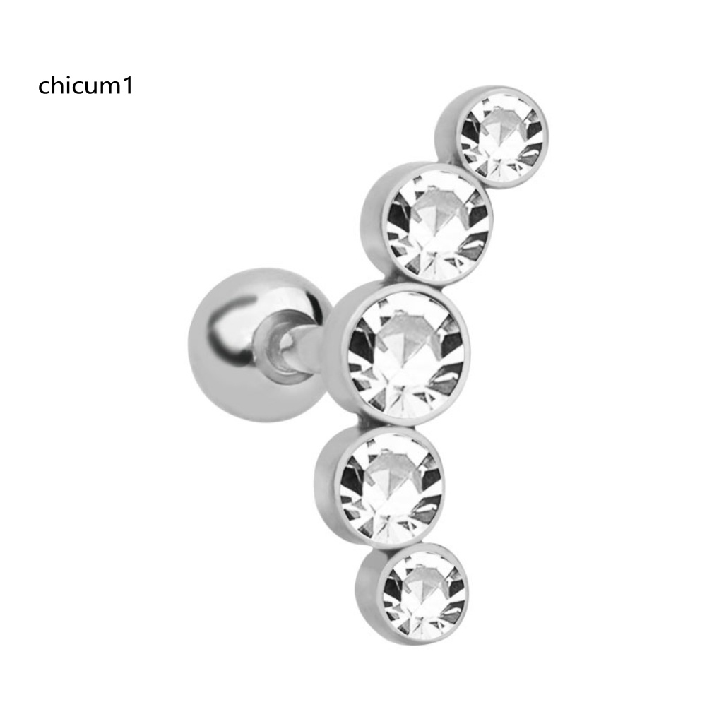 1 Khuyên Vành Tai Đính Đá Thời Trang Dành Cho Nữ