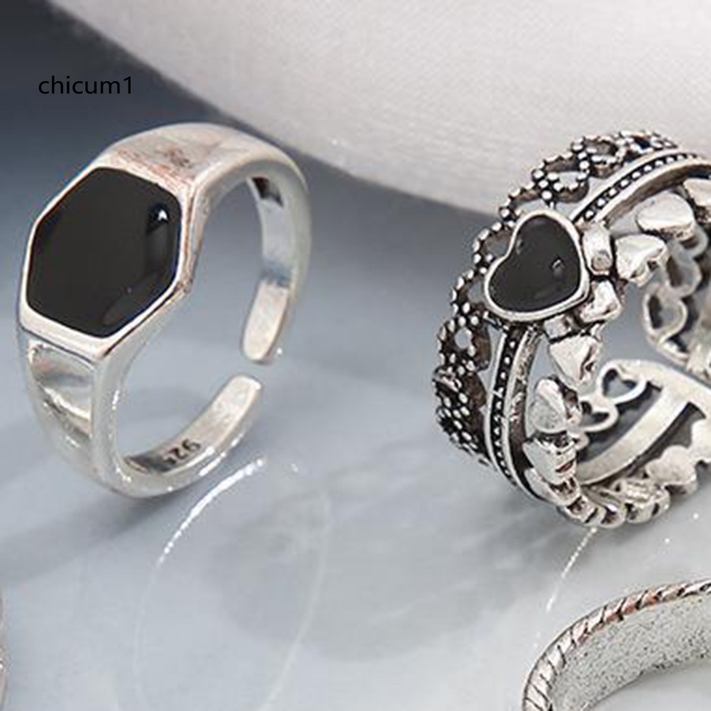 Set 7 Nhẫn Đeo Khớp Ngón Tay Đính Đá Thời Trang Cho Nữ