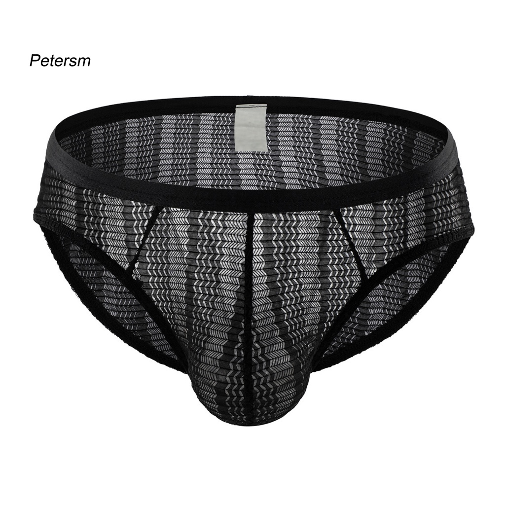 Quần Lót PP Mềm Khoét Lỗ Thoáng Khí Lưng Thấp Chống Nhìn Xuyên Thấu Màu Trơn Cho Nam