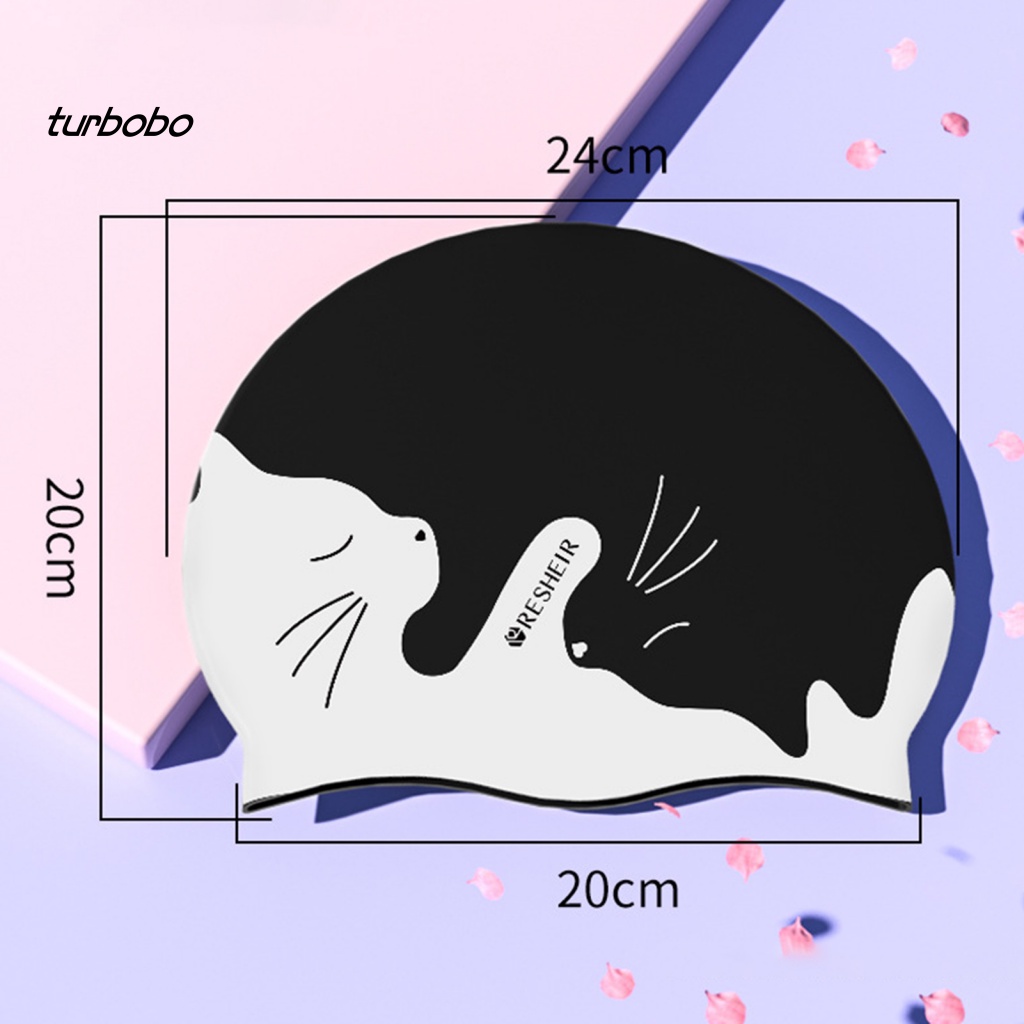 Mũ Bơi Silicon Chống Thấm Nước Họa Tiết Hoạt Hình Bảo Vệ Tai Cho Bé