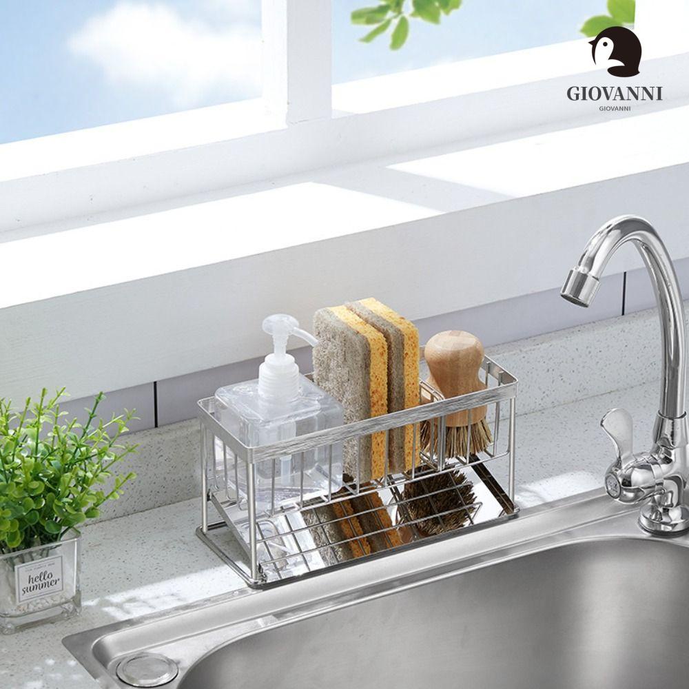 GIOVANNI Giá Đỡ Mút Rửa Chén / Xà Phòng Ráo Nước Bằng Thép Không Gỉ Tiện Dụng