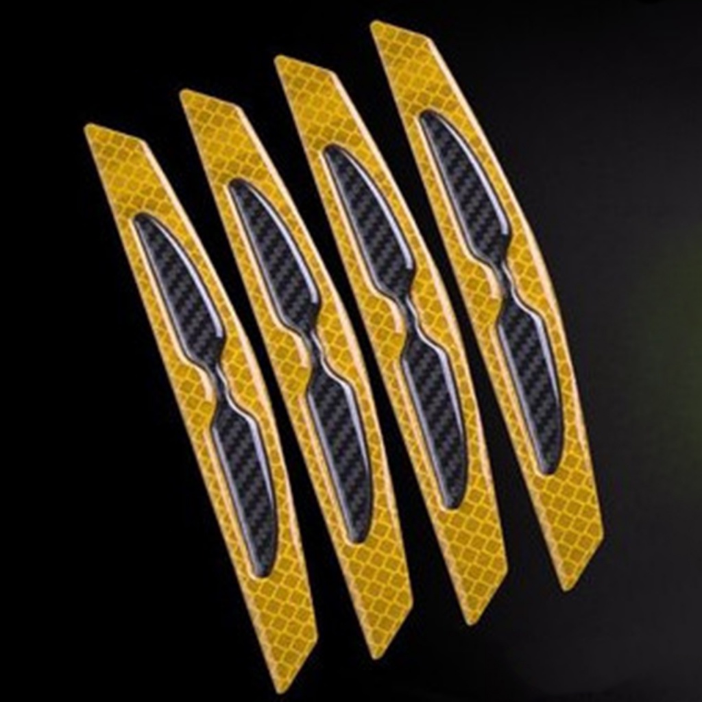 Bộ 4 Dải Dán Bảo Vệ Cạnh Cửa Xe Hơi Chống Va Chạm Màu Phản Quang Tiện Dụng