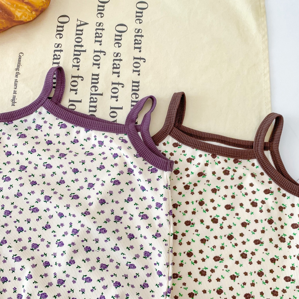 Bộ Áo Liền Quần In Hoa Tím Kèm Băng Đô Thời Trang Mùa Hè Cho Bé Gái 0-24 Tháng Tuổi