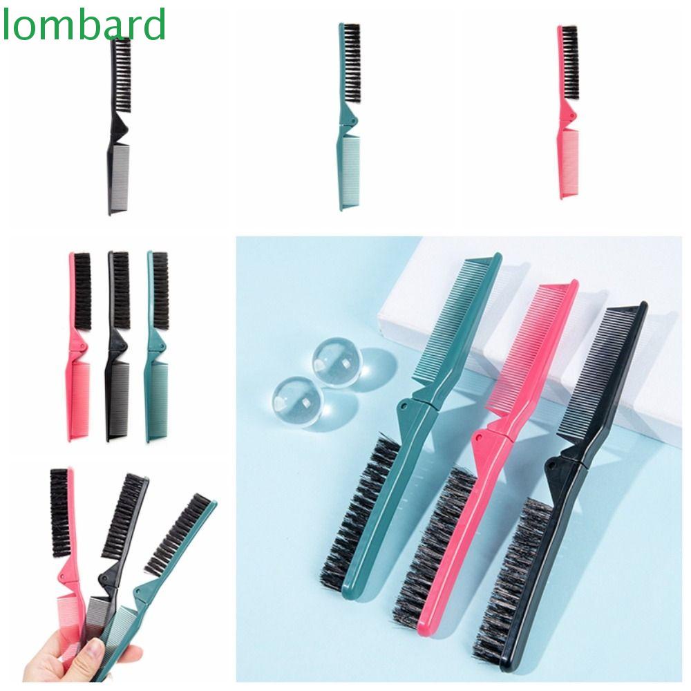 LOMBARD Lược Chải Tóc Mát Xa Da Đầu Chống Tĩnh Điện Thiết Kế Gấp Gọn Tiện Dụng Cho Salon / Màu Đen