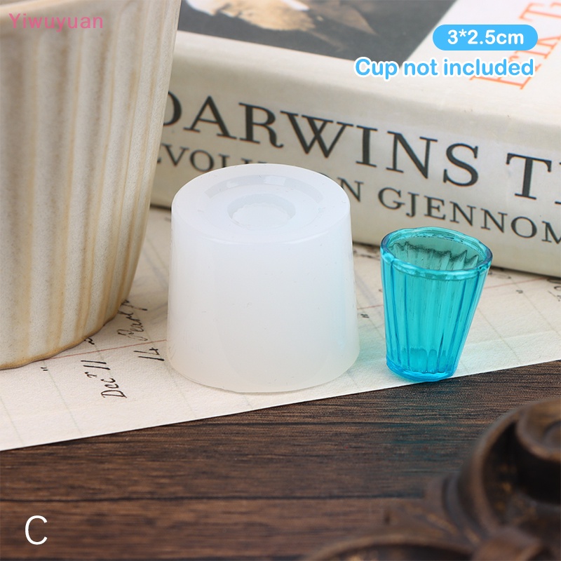 < Yiwuyuan > Khuôn Silicon Mini 1: 12 Làm Ly Trà Sữa Đồ Chơi Búp Bê Trang Trí Nhà Búp Bê DIY (Chỉ Có Khuôn)