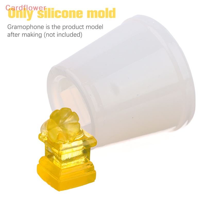 &lt; Cardflower &gt; Khuôn Silicon Mini 1: 12 Làm Mô Hình Máy Hát Đĩa Than Trang Trí Nhà Búp Bê DIY (Chỉ Có Khuôn) Mới