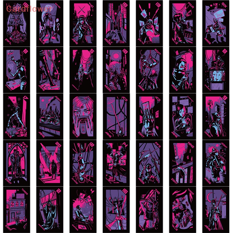 Bộ 72 Miếng Dán Trang Trí Hình Cyberpunk Độc Đáo Mới