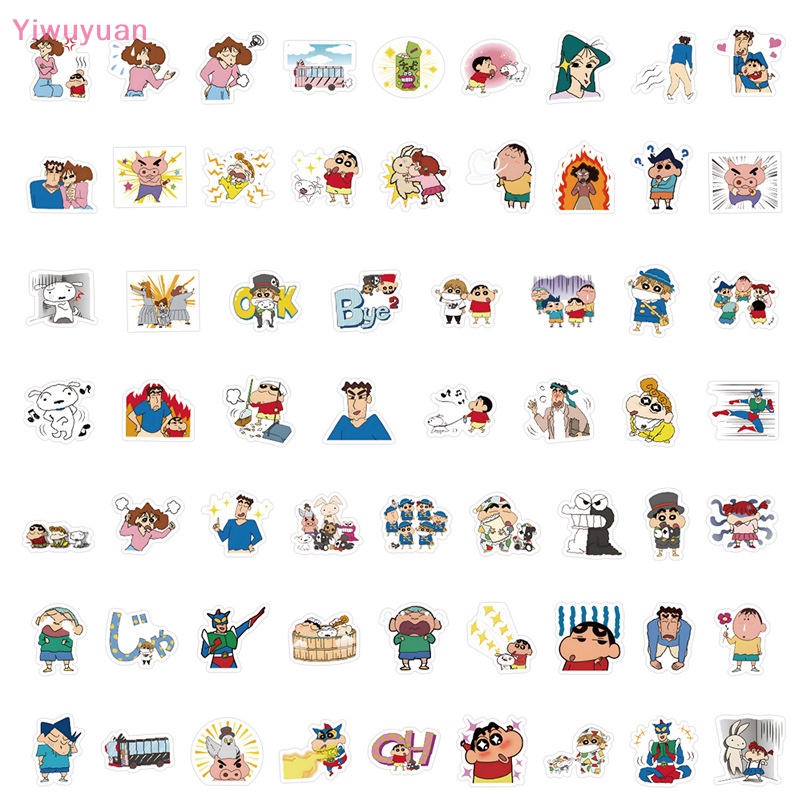 Nhãn Dán Hoạt Hình Cậu Bé Bút Chì Shin-chan Chống Nước Trang Trí Vali Xe Hơi Laptop Điện Thoại Sổ Tay DIY Mới