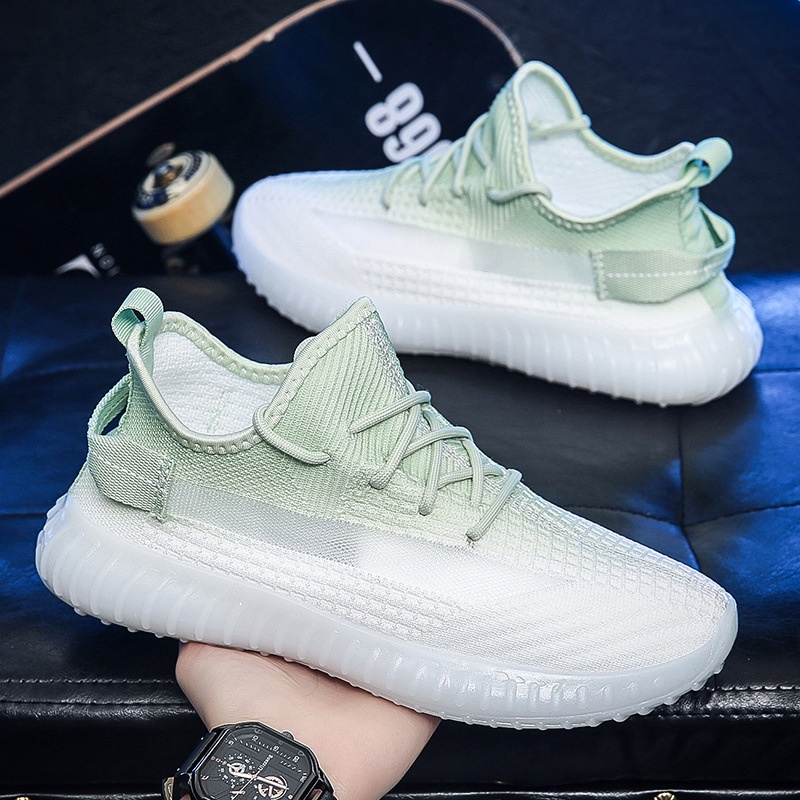 🔥DDU Giày Chạy Bộ Thể Thao Mùa Hè 2022 350 Bằng Vải Dệt Màu Gradient Thoáng Khí Hợp Thời Trang Cho Nam