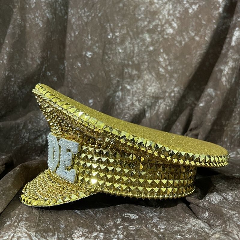 Mũ Thuyền Trưởng Đính Kim Sa Lấp Lánh Cho Nữ