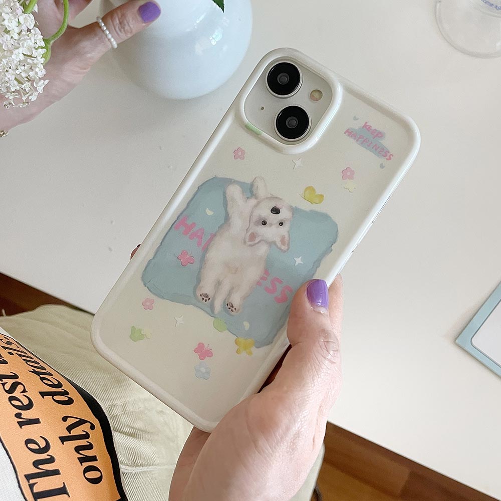 Ốp Điện Thoại Mềm In Hình Cún Con Cho iPhone 11 12 12Pro 12ProMax 13 13Pro 13ProMax 14 14Pro 14ProMax