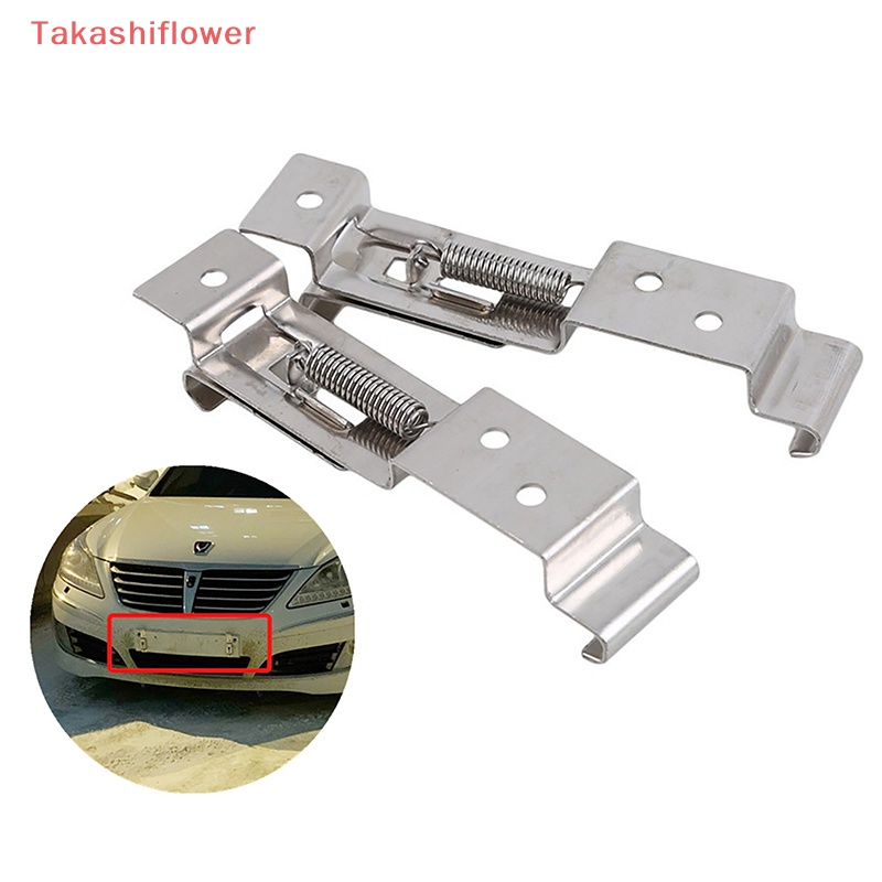 Bộ 2 Giá Đỡ Biển Số Xe Hơi Bằng Thép Không Gỉ Tiện Dụng