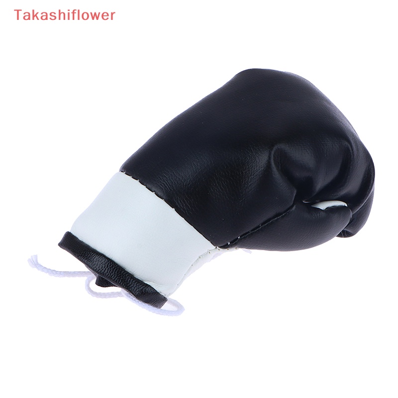 Móc Khóa / Gương / Găng Tay Boxing 10CM DIY Bằng Da Trang Trí Nội Thất Xe Hơi