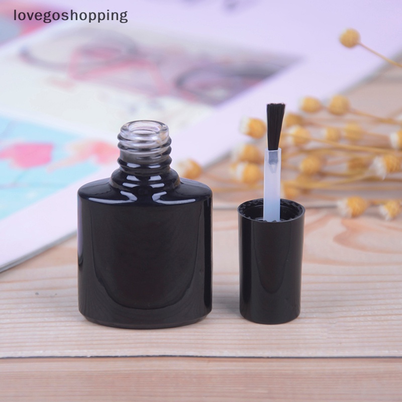 Lọ Rỗng Đựng Nước Sơn Móng Tay Bằng Thủy Tinh Màu Đen Dung Tích 10ml