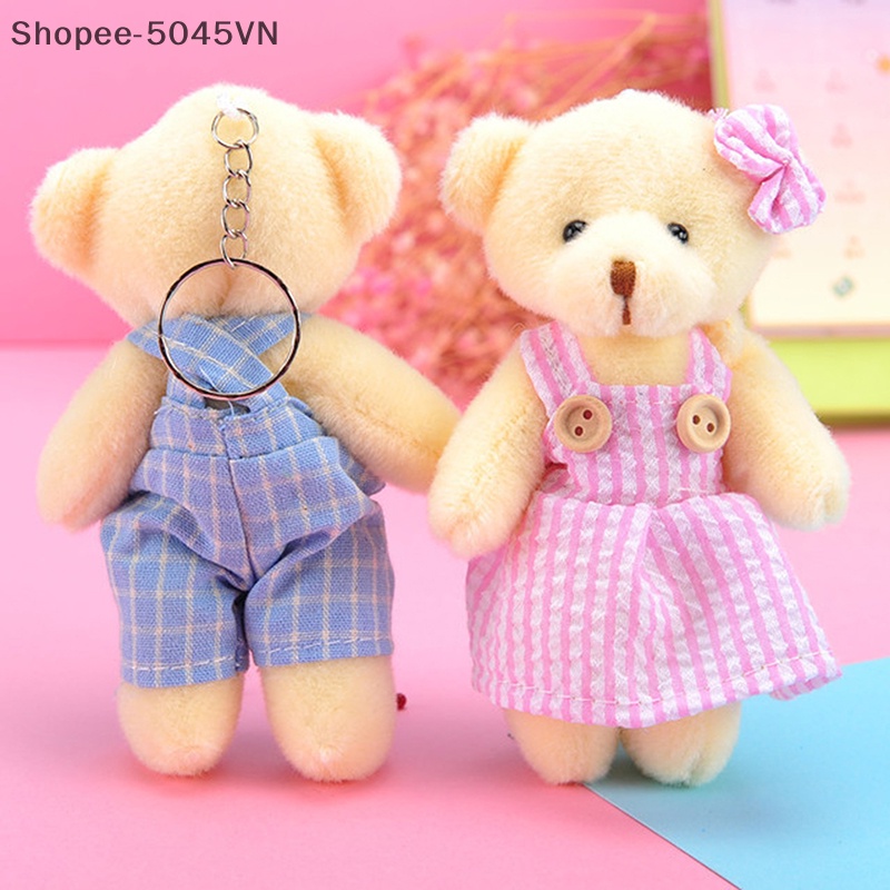 [Hàng Có Sẵn] Móc Khóa Gấu Bông Teddy Cho Cặp Đôi / Bạn Bè (H)