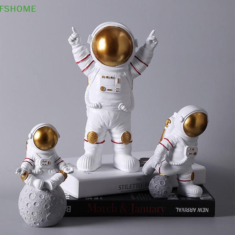 Fshome Tượng Phi Hành Gia Bằng Nhựa Resin Hiện Đại Trang Trí Nhà Cửa Phong Cách Bắc Âu