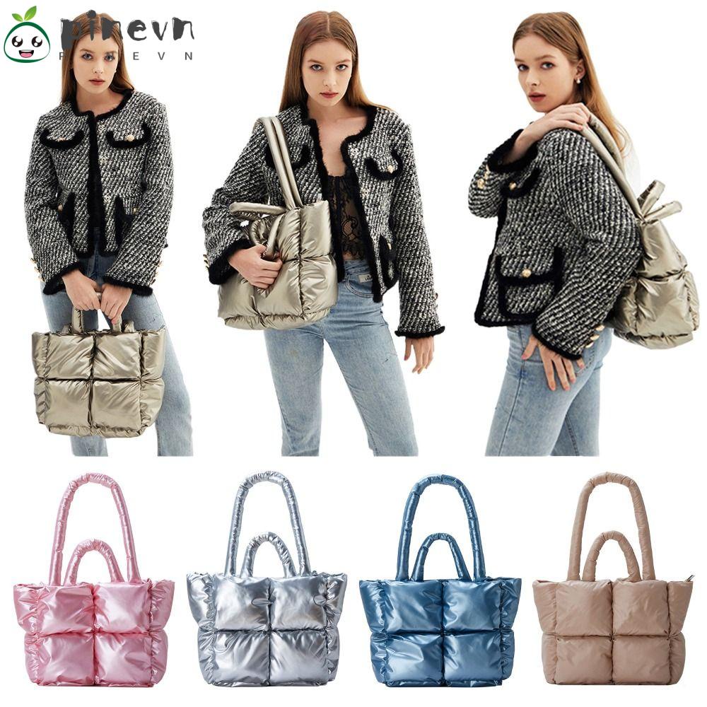 PINEVN Túi Tote Đeo Vai Có Đệm Cotton Mềm