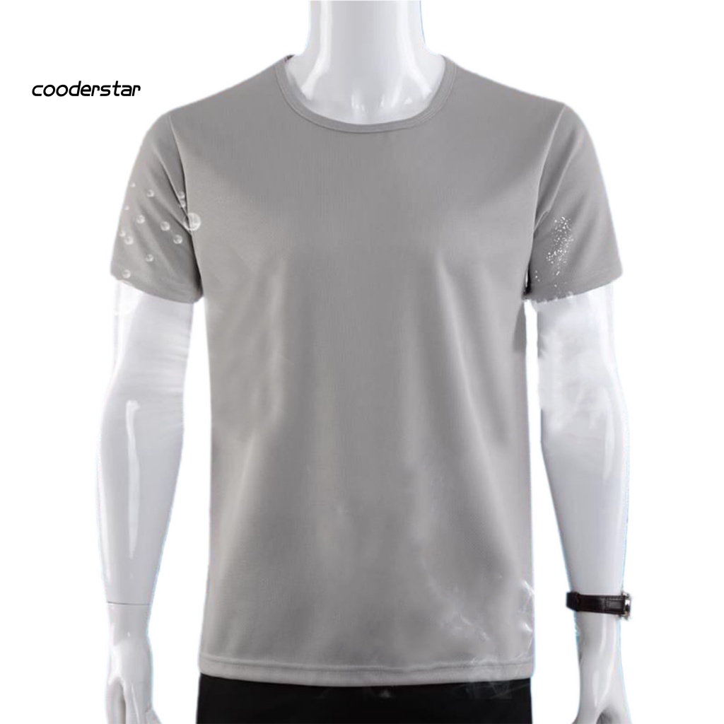 Áo Thun Thể Thao Màu Sắc Trơn Chống Thấm Nước Nhanh Khô Thời Trang Mùa Hè Cho Nam