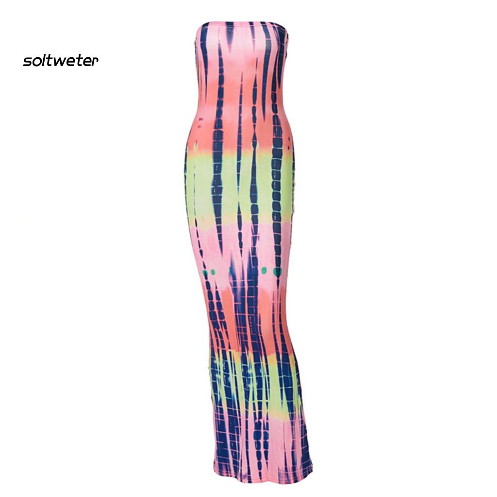 Đầm Ống Ôm Dáng Họa Tiết Kẻ Sọc Hở Lưng Gợi Cảm Cho Nữ