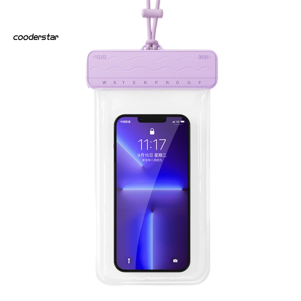 Túi Đựng Điện Thoại Trong Suốt Chống Thấm Nước IPX8 Điều Chỉnh Được Thiết Kế Cảm Ứng Thông Dụng