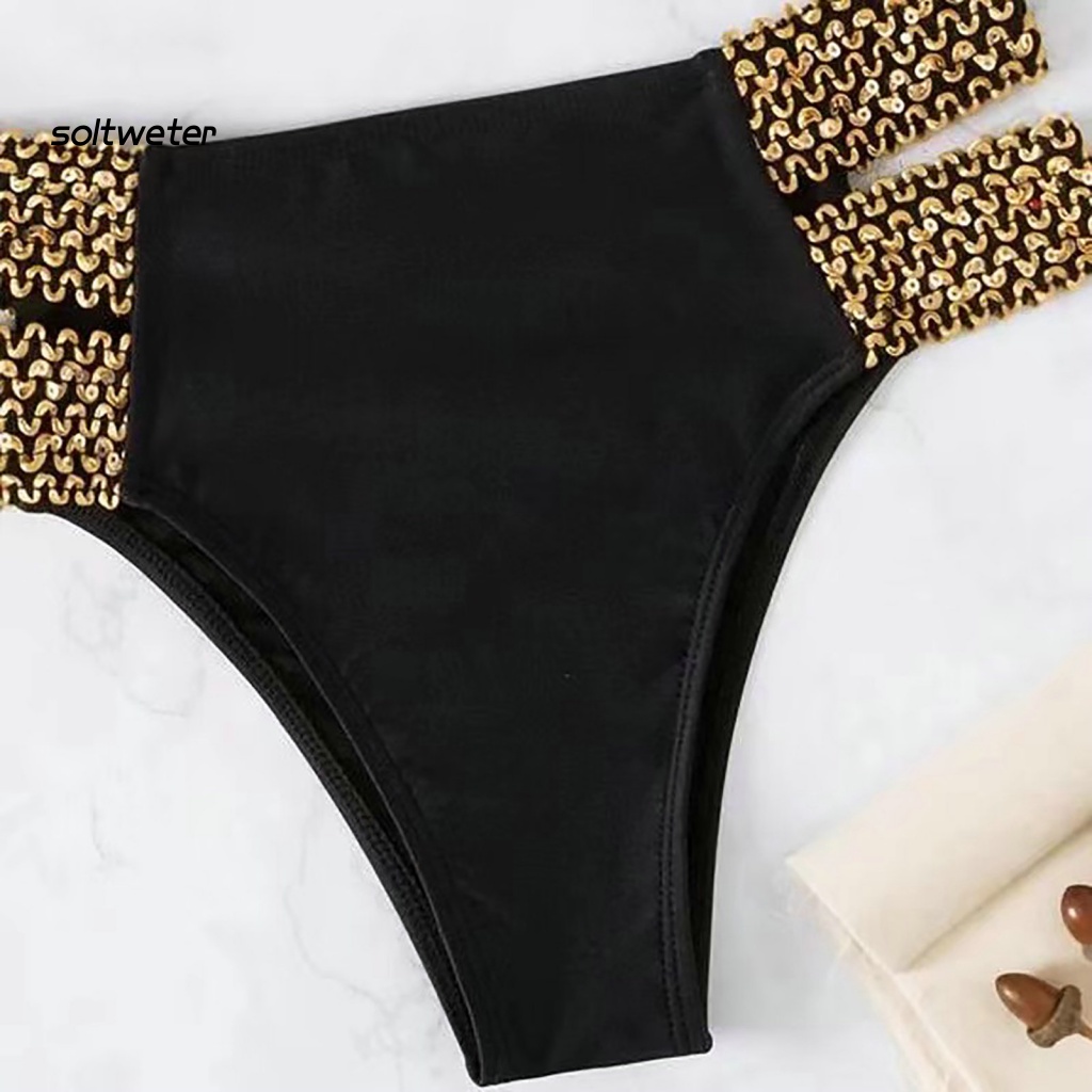 Bộ Bikini 2 Mảnh Có Vòng Nối Trễ Vai Lưng Cao Gợi Cảm Cho Nữ