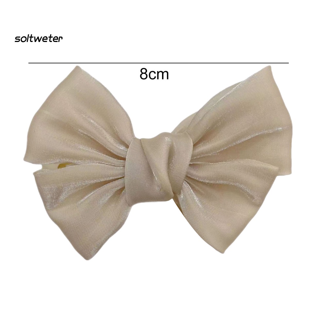 Kẹp Tóc Càng Cua Bằng Vải Mềm Co Giãn Chống Trượt Hai Lớp Thắt Nơ Cài Tóc Cố Định Phong Cách Công Chúa Dùng Làm Đạo Cụ Chụp Ảnh Cho