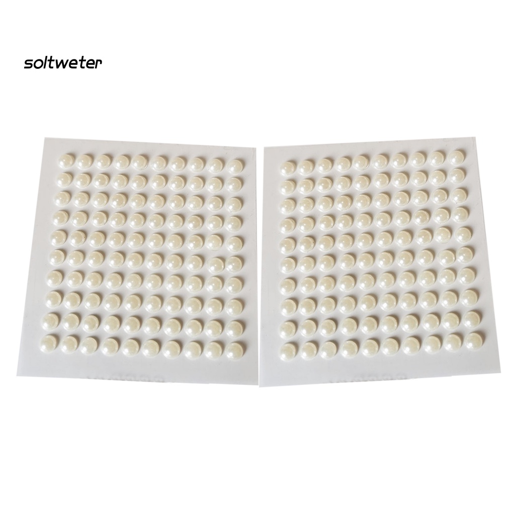 Bộ 2 Miếng Dán Trang Điểm Mắt 3 / 4 / 5 / 6mm Màu Sắc Lấp Lánh Không Phai Màu