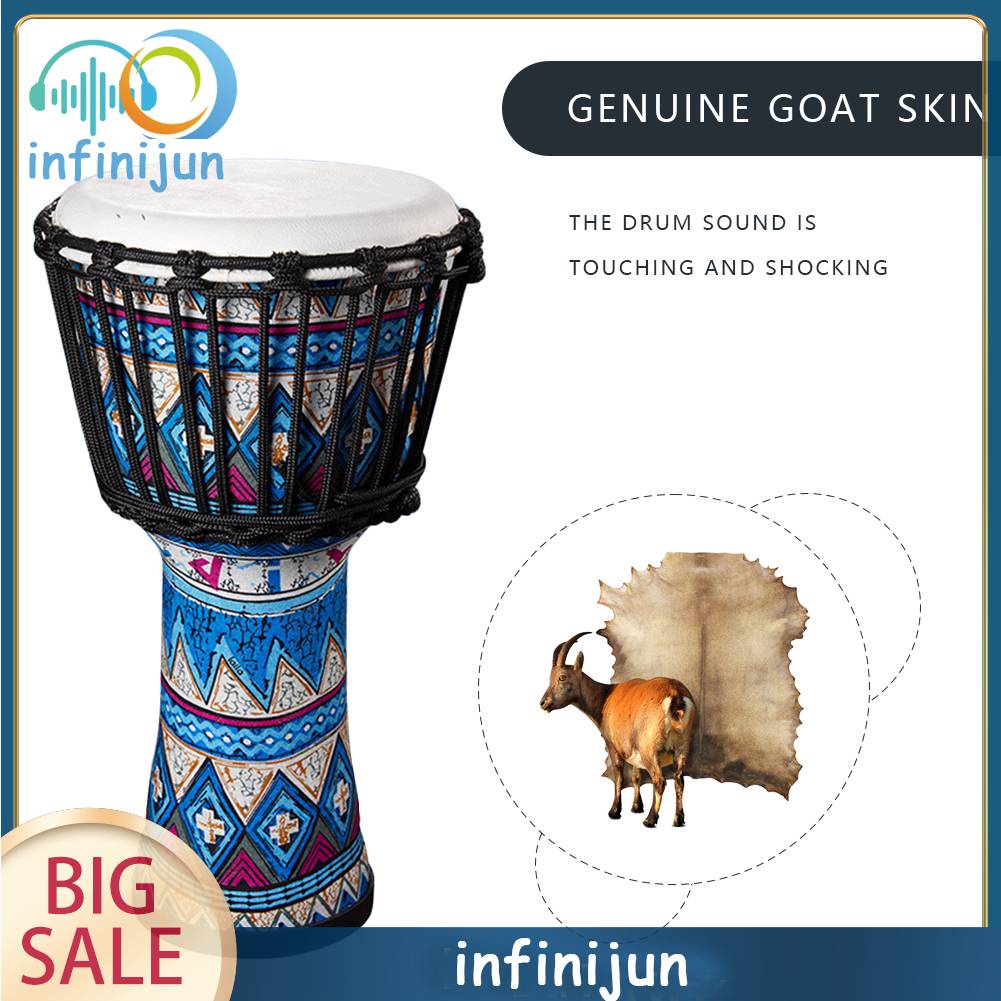 Trống Da Dê 8 Inch Họa Tiết Nghệ Thuật Nhiều Màu Sắc Độc Đáo