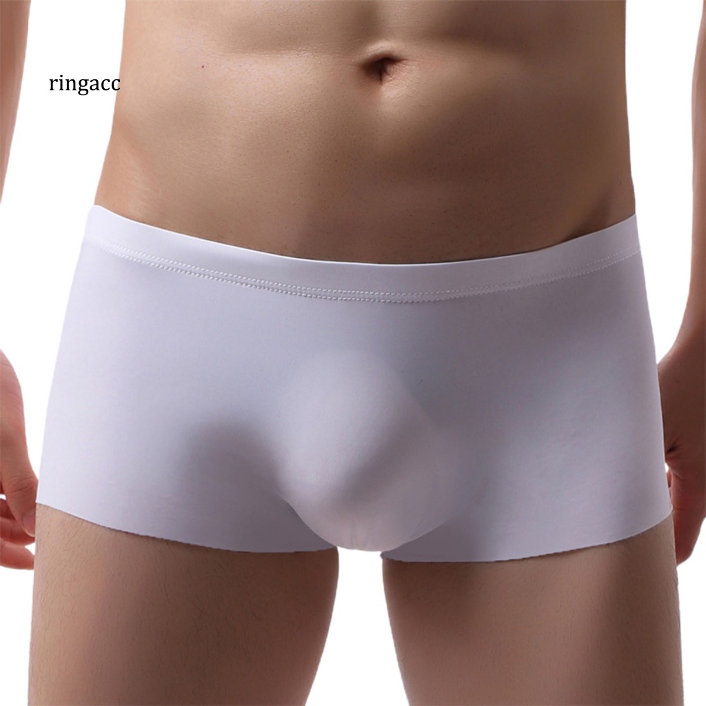 Rga Quần Lót Boxer Lụa Lạnh Không Đường May Siêu Mỏng Cho Nam