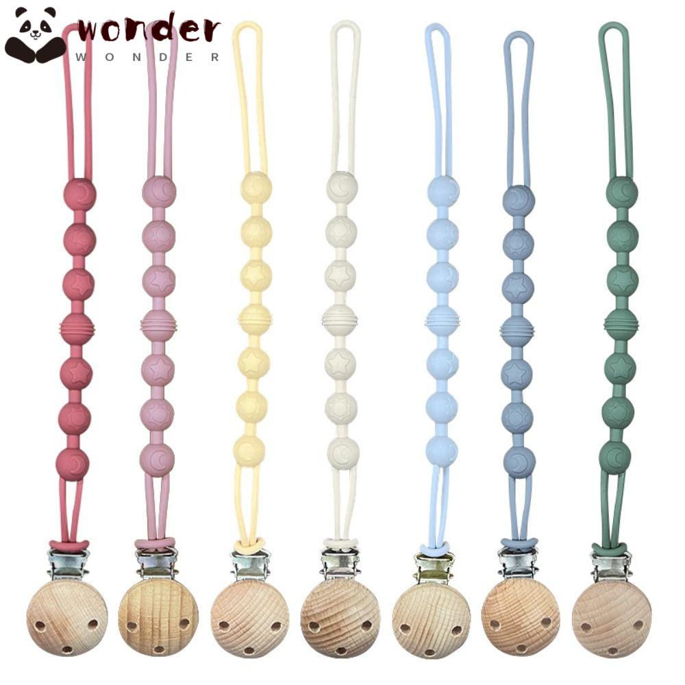 WONDER Dây Đeo Núm Vú Giả Bằng Silicon Cấp Thực Phẩm An Toàn Chống Rơi Cho Bé Sơ Sinh