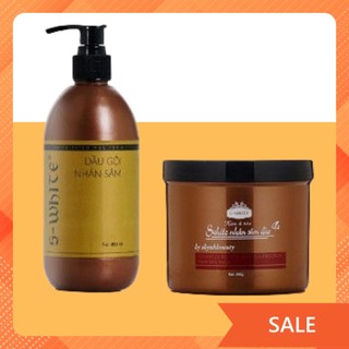 Combo trọn bộ Dầu gội và ủ phục hồi tóc nhân sâm đào