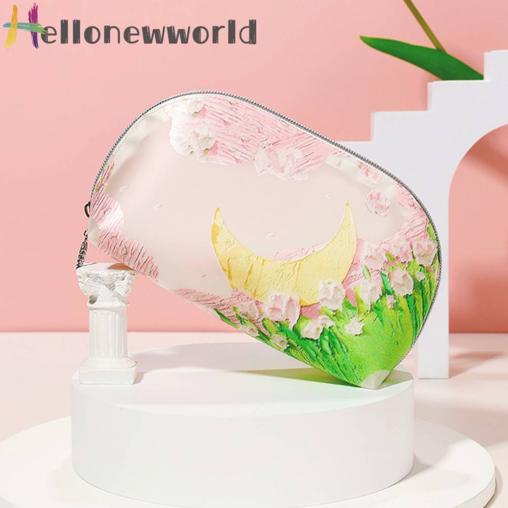 Túi Đựng Mỹ Phẩm Bằng TPU Họa Tiết Hoa Đa Năng Tiện Dụng Mang Theo Du Lịch Cho Nữ