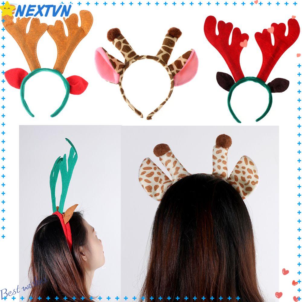 NEXTVN Băng Đô Tai Hươu Cao Cổ Hóa Trang Tiệc Giáng Sinh