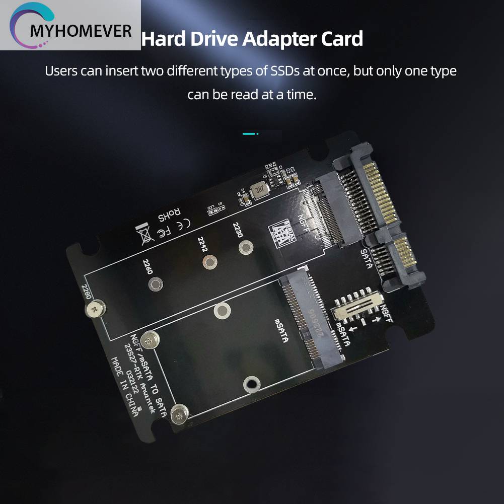 Bảng Mạch Ổ Cứng Giao Diện Kép Cho 2230 / 2242 / 2260 / 2280 M.2 NGFF SATA SSD