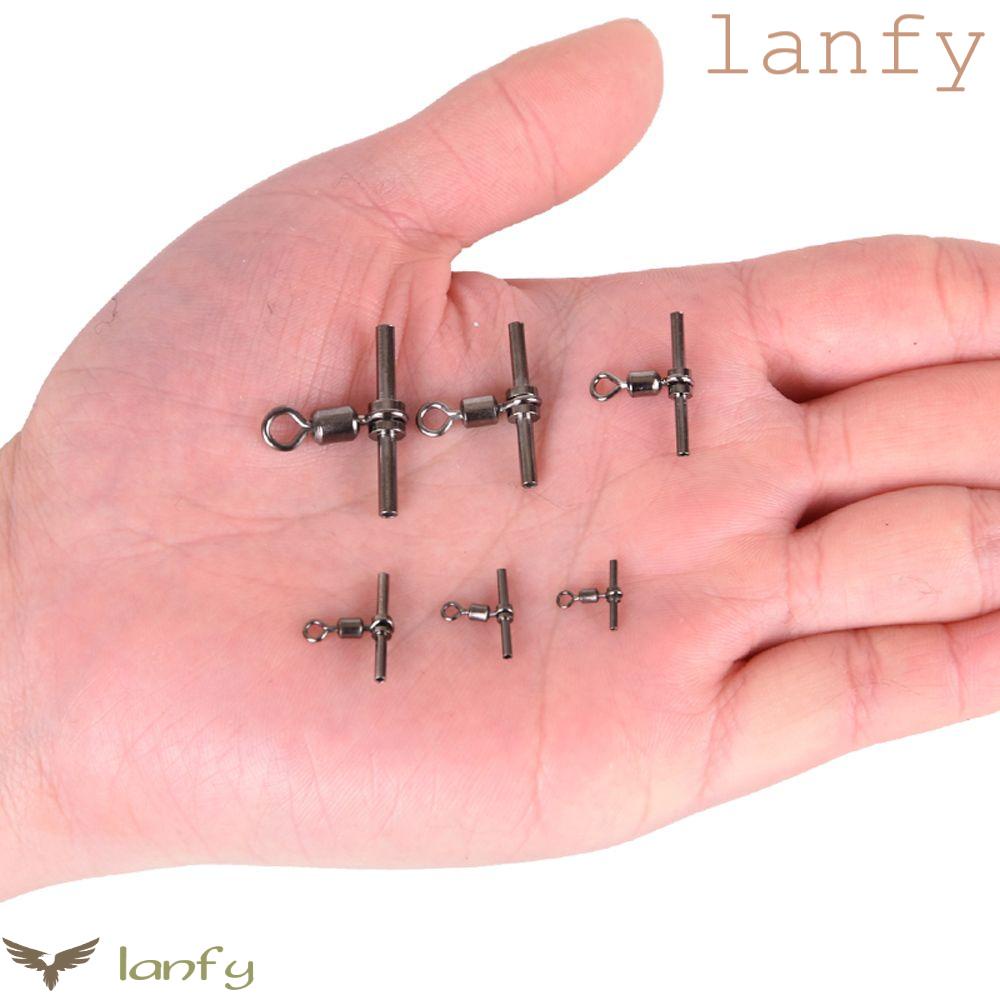 LANFY Set 10 Phụ Kiện Câu Cá Màu Đen Bằng Đồng Thau
