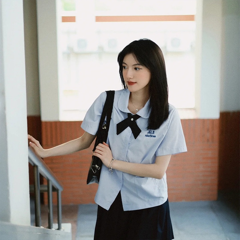 Áo Sơ Mi Đồng Phục Ngắn Tay Phong Cách Thái Lan Cho Nam