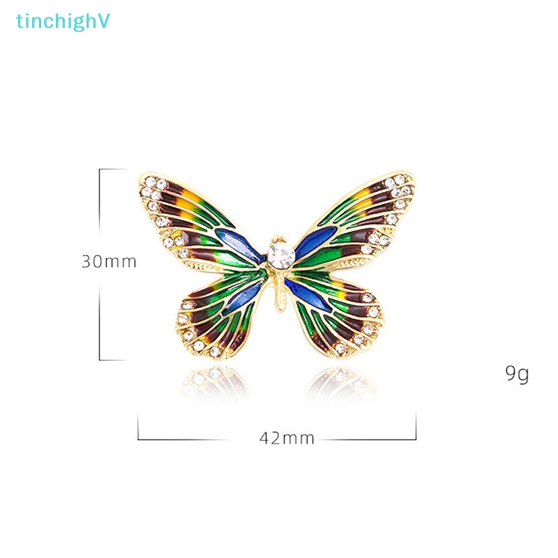 [TinchighV] Ghim Cài Áo Khoác Hình Bướm Đính Đá Pha Lê Trang Trí Tinh Tế Thời Trang [Mới]