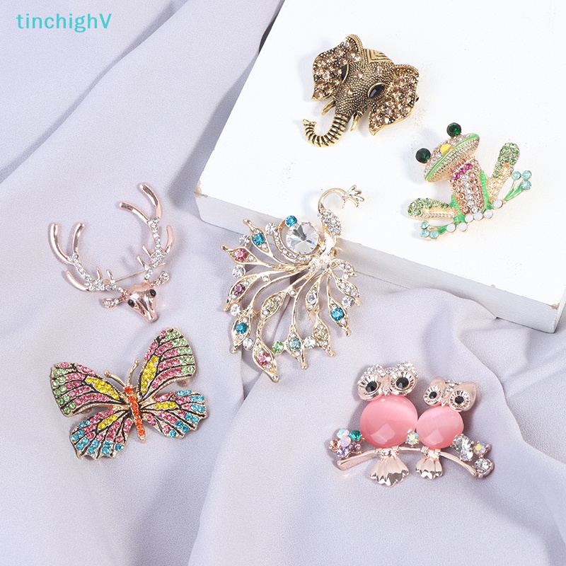 [TinchighV] 1 Trâm Cài Áo Hình Động Vật Đính Kim Cương Giả Lấp Lánh