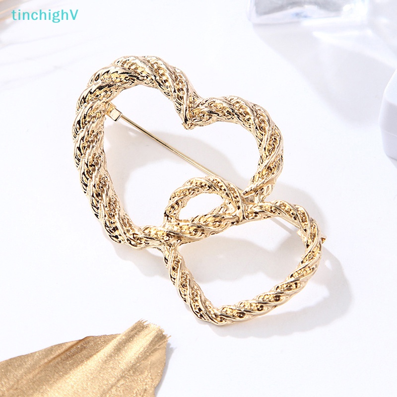 [TinchighV] Ghim Cài Áo Hình Trái Tim Đơn Giản Bằng Kim Loại Dành Cho Nam Và Nữ [Mới]