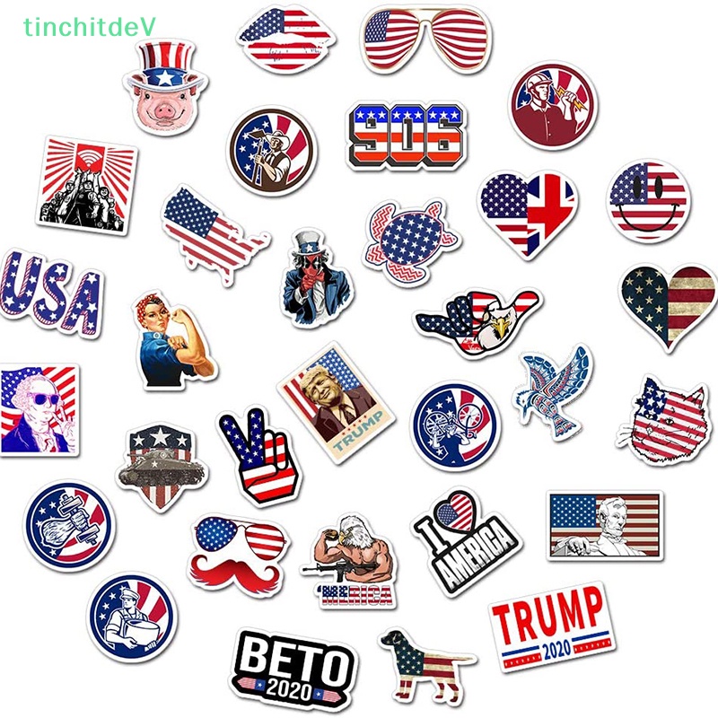 Bộ 50 Miếng Dán PVC In Họa Tiết Graffiti Dùng Trang Trí Vali / Guitar Độc Lập 4th