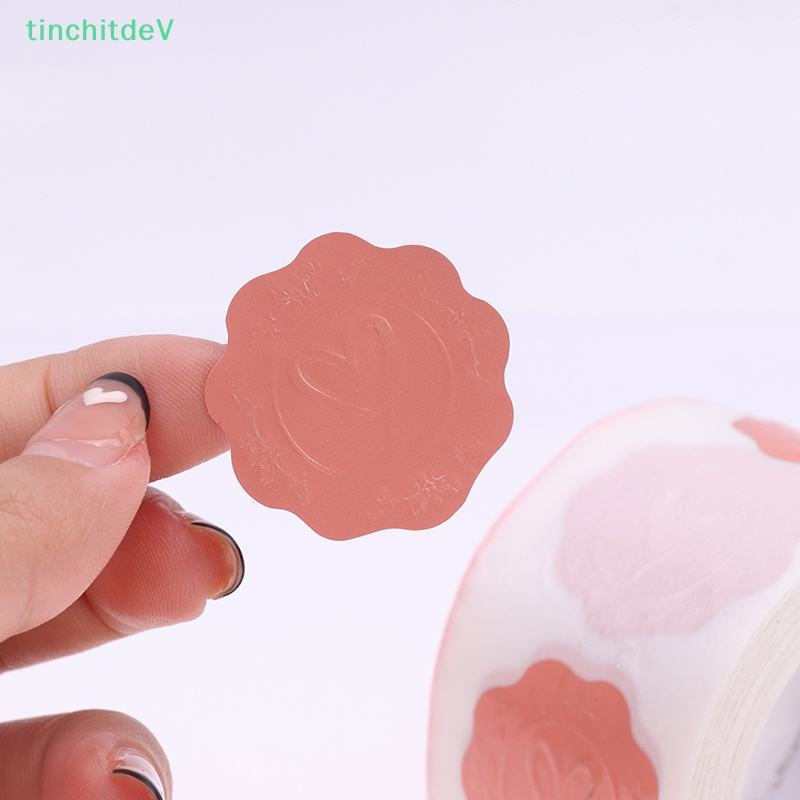 Cuộn 300 Miếng Dán Sáp Niêm Phong Album Hình Trái Tim 3D Sáng Tạo DIY