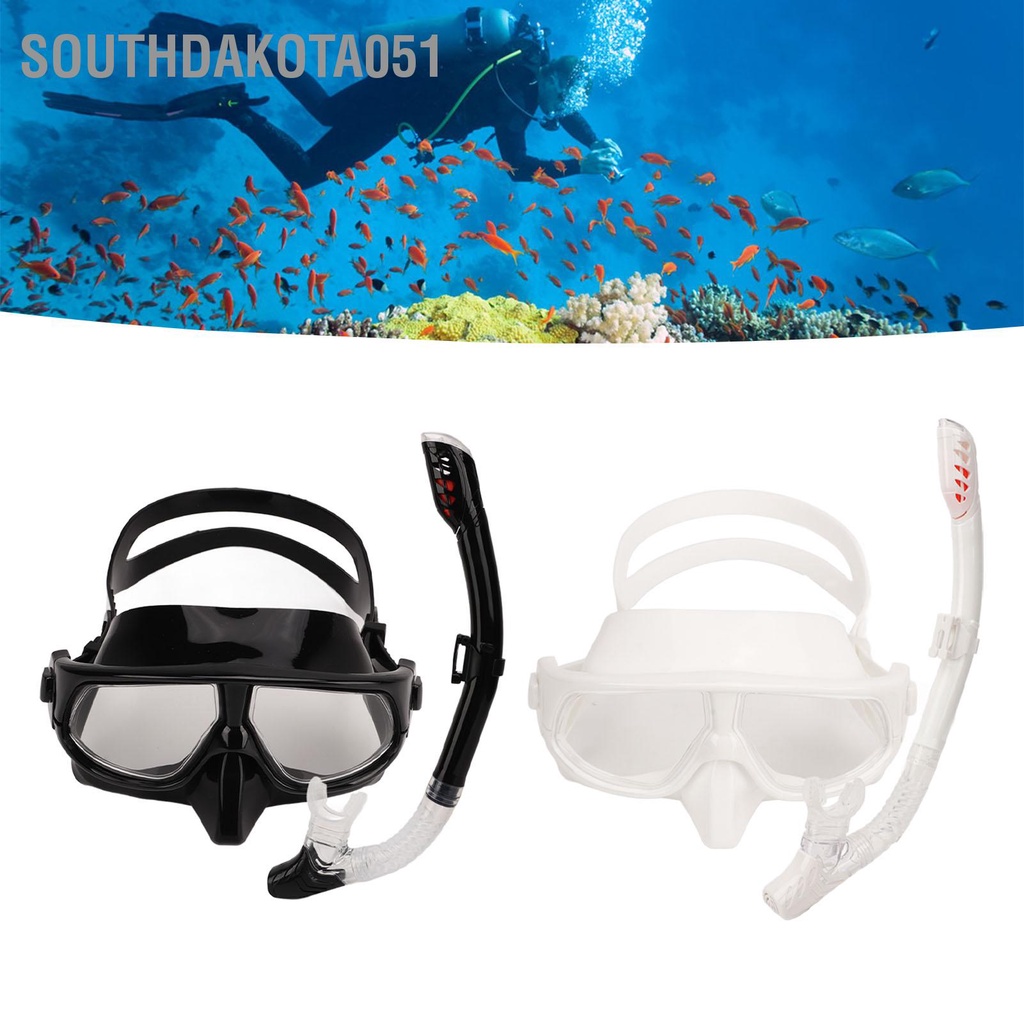Southdakota051 Bộ Ống Thở Khô Tầm Nhìn Rộng Chống Sương Mù Kính Lặn Rò Rỉ Đồ Chuyên Nghiệp Thoải Mái Phù Hợp Với