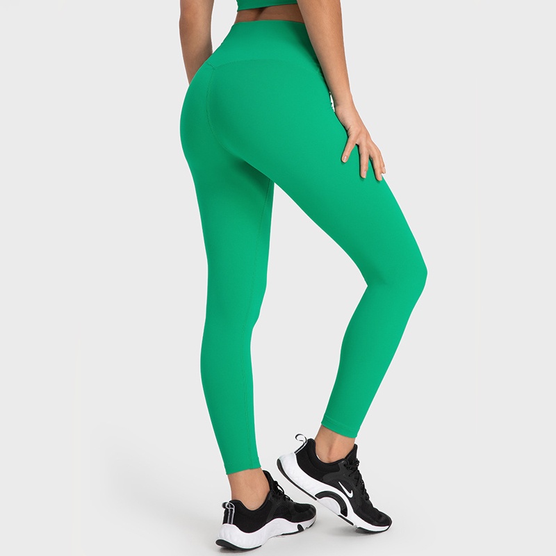 Quần Legging Thể Thao Cạp Cao Không Xuyên Biên Giới Ôm Dáng Tập Yoga Chạy Bộ