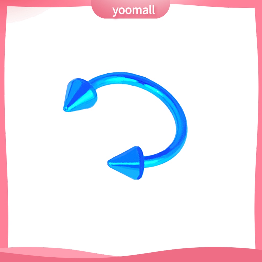 Khuyên Mũi Tròn Hình Quả Tạ Thời Trang Unisex