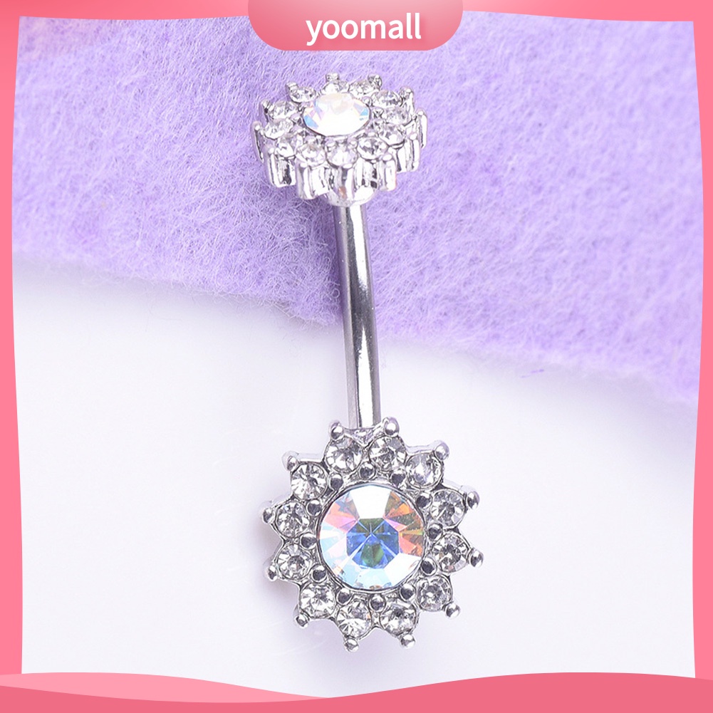 Khuyên Rốn Hình Hoa Đính Đá Lấp Lánh Gợi Cảm Cho Nữ